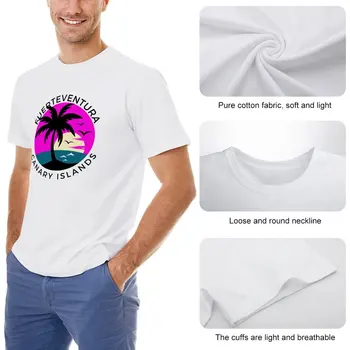 Retro-t-shirt s Kanarskih otoka Fuerteventura, majice, bluze, majice za muškarce u teškoj kategoriji - Slika 2  