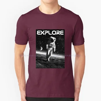 Kopija majice Upoznavanje Dreams, majica od 100% pamuka, Istraživanje svemira, Mjesec površinu Mjeseca, Znanstvena fantastika - Slika 1  