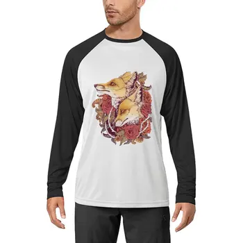 Majica dugi rukav Red Fox Bloom, muška t-shirt kawaii clothes, običan t-majice - Slika 1  