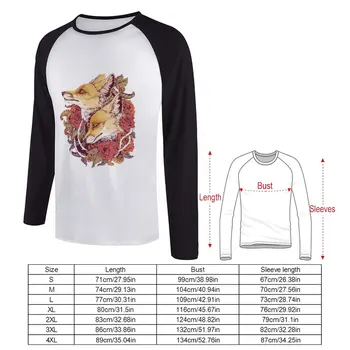 Majica dugi rukav Red Fox Bloom, muška t-shirt kawaii clothes, običan t-majice - Slika 2  