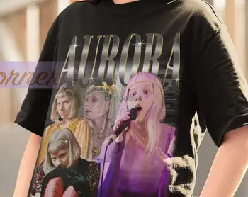 T-shirt AURORA Majica Aurora Homage Aurora Акснес Norveški glazbenik Vintage Retro 90-ih Бутлеговый proizvod Funny Aurora The Gods We  - Slika 1  