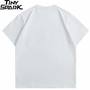 Muška majica Ulica Odjeća White Angel Mačka Grafički t-Shirt 2023 Ljetna Muška Majica Kratkih Rukava U stilu Hip-Hop Harajuku Vrhovima Tees Pamuk - Slika 2  