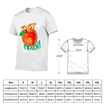 Nova majica just peachy s temperom, t-shirt na red, majice velikih dimenzija, zabavna majica, gospodo visoke majice - Slika 2  