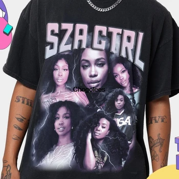 Košulja SZA Košulja SZA CTRL Starinski Rap 90-ih, t-shirt Sza, Grafički t-shirt je Sza, Glazbena t-shirt, hip-hop Košulja, Rap-shirt, Berba 90-e - Slika 1  