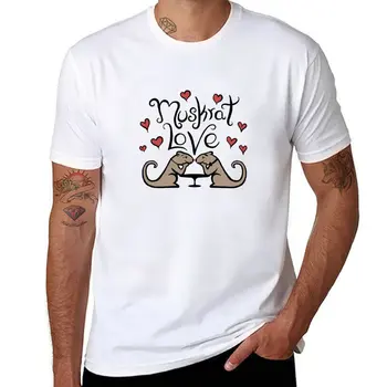 Nova majica sa slikom bizamski štakor Love in Color, sportska majica s uzorkom, gospodo trening majice - Slika 1  