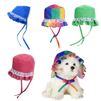 Ljetna Tanka kapa za mačke 2023, Slatka kapa za glavu psa, cvjetne čipke kapa za mačke, Veleprodaja opreme za štence za male pse - Slika 2  