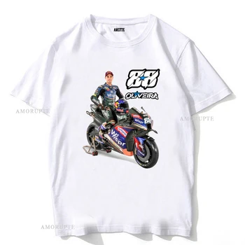 Nove muške svakodnevne majice u stilu hip-hop Sport Boy kratkih rukava za ljubitelje vožnje na motociklu Miguel Oliveira 88 2023, klasična majica, bijele majice - Slika 1  