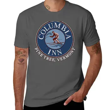 Nova majica Columbia Inn - Pine Tree Vermont, zabavne majice, crne majice, muške majice, svakodnevne stilski majice - Slika 1  