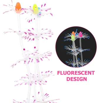 Umjetna coral biljka koje ostavljaju efekt, komad nakita od koralja biljaka, fluorescentno coral ukras - Slika 2  