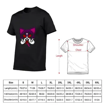 Nova majica s ljubičastim mačka od crnog metala, t-shirt sa slatkim slikama, majice za sportaše, majice za muškarce od pamuka - Slika 2  