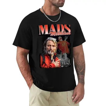 T-shirt Мадса Миккельсена u stilu 90-ih (verzija 3), t-shirt, slatka vrhovima, nova serija, muške majice, kit - Slika 1  