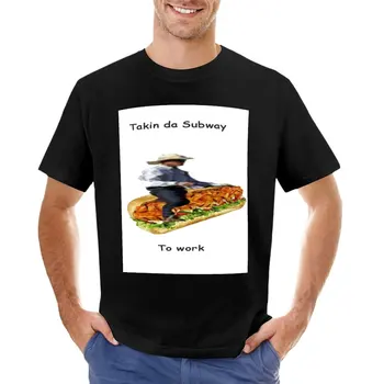 T-shirt Takin da Subway To work, majice za teškaša, majica za dječake, приталенные majice za muškarce - Slika 1  