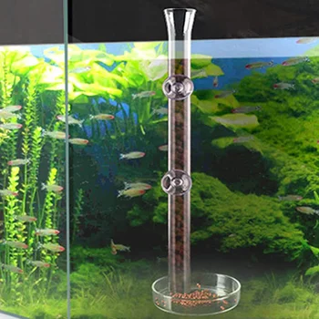 Staklena ulagač za akvarij 20/30/40 cm, Prozirna Akvarij za hranjenje škampi, puževa, cijev za hranjenje ribe Sa odojak - Slika 2  