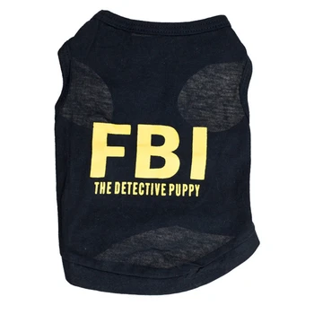 Odjeća za kućne ljubimce Pse S po cijeloj površini FBI, Funky t-Shirt, Soft Odjeća Za Pse, Odjeća Za kućne Ljubimce, Ljetna Pamučna Majica, Svakodnevne Kaput Za Male Kućne Ljubimce XS-L - Slika 1  