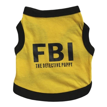 Odjeća za kućne ljubimce Pse S po cijeloj površini FBI, Funky t-Shirt, Soft Odjeća Za Pse, Odjeća Za kućne Ljubimce, Ljetna Pamučna Majica, Svakodnevne Kaput Za Male Kućne Ljubimce XS-L - Slika 2  