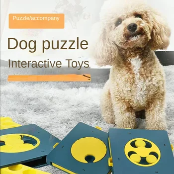 Igračke-slagalice za pse, okretni stol, edukativne igračke sa sporim protokom, interaktivni zdjela za jelo, Zdjela za sporo jedenje, Edukativne igre za kućne pse i mačke - Slika 1  