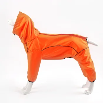 Ogrtač za kućne ljubimce, četiri noge, vodootporan pun pakiranje, odjeća za kućne ljubimce pse, vanjski 300D Vodootporan plašt od umjetne tkanine - Slika 2  