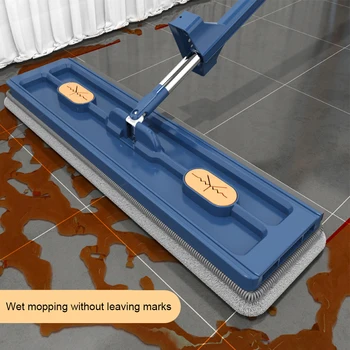 Velike male grimase za pranje плиточного poda sa rotacijom 360 stupnjeva, automatsko cijeđenje vode, Podesiva dugačka ručka za sve vrste podova i prozora - Slika 2  