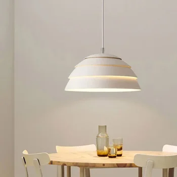 Moderna led luster u skandinavskom stilu za blagovanje, kuhinje, bar, dnevni boravak, spavaća soba, stropna svjetiljka, bijela Originalni viseći svijećnjak - Slika 2  