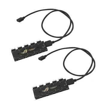 Od 1 do 10 matične ploče RGB-hub za GIGABYTE AURA SYNC, razdjelnik kabel-produžni kabel RGB, s dovoljno snage - Slika 1  