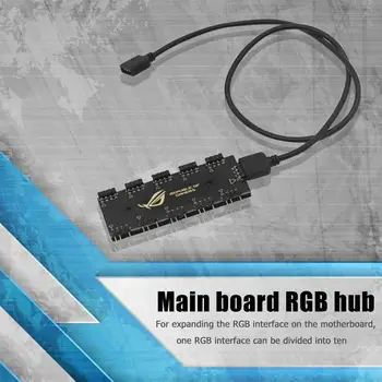 Od 1 do 10 matične ploče RGB-hub za GIGABYTE AURA SYNC, razdjelnik kabel-produžni kabel RGB, s dovoljno snage - Slika 2  