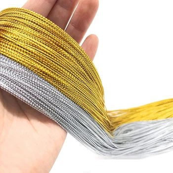 100 m Zlatno-srebrne boje, sjajna kablovi, Poklon pakiranje 