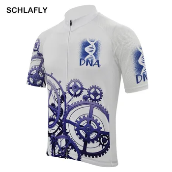 Gear DNA bijela biciklistička majica kratkih rukava ljetna biciklistička odjeća dres prometni dres biciklistička odjeća biciklistička odjeća schlafly - Slika 1  
