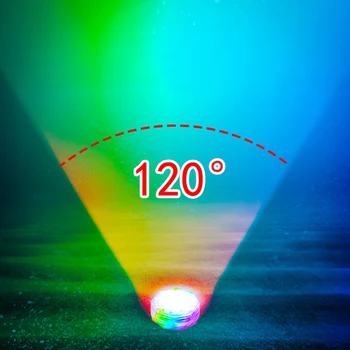 Potopne led svjetla s daljinskim upravljanjem Vodootporan RGB podvodna lampa za akvarij, jacuzzi, ribnjak, bazen, kupke - Slika 2  
