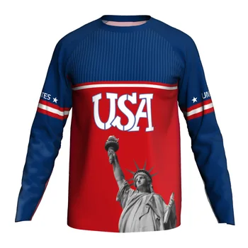 Košulje za motokros, muške majice za downhill s dugim rukavima, majica za vožnju biciklom u SAD-u, Suha prozračna majica za Enduro Mtb, sportska odjeća - Slika 1  