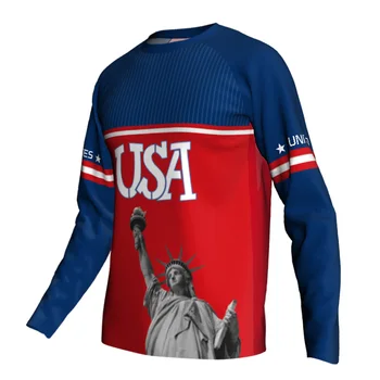 Košulje za motokros, muške majice za downhill s dugim rukavima, majica za vožnju biciklom u SAD-u, Suha prozračna majica za Enduro Mtb, sportska odjeća - Slika 2  
