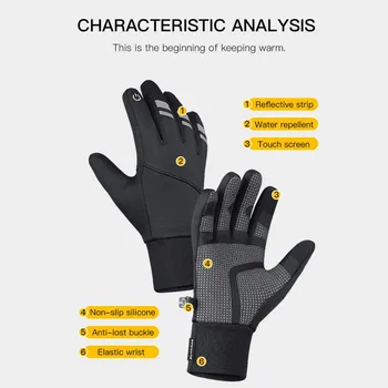 Biciklističke rukavice Zimske rukavice Penjanje Tople rukavice rukavice za zaslon osjetljiv na dodir - Slika 2  