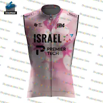 2023, Ružičasta majica za biciklizma Israel Premier Tech, Ветровка bez rukava, Kratke odjeće za biciklizam Maillot Cyclisme - Slika 1  