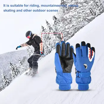 Nove dječje zimske tople rukavice za dječake i djevojčice, skijaške rukavice s dugim rukavima, ветрозащитные vodootporan topla tople rukavice s likom iz crtića - Slika 2  