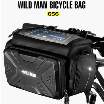 Biciklistička torba sa prednje cijevi, skladište na upravljaču, vodootporne torbe preko ramena za aktivan odmor WILD MAN, biciklističke zabavu na otvorenom - Slika 1  