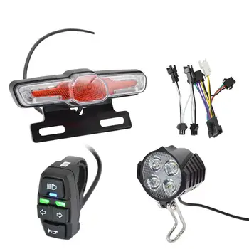 Vodootporni komplet za prednja i stražnja signalna svjetla za električne bicikle, komplet stražnja svjetla visoke svjetline za pribor za električne bicikle, skutere - Slika 1  