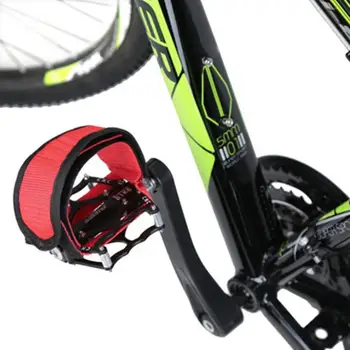 Remen za zaštitu pedaliranje bicikl s vezom, 1pc fiksna prijenos, biciklistička protuklizni dual gumenih traka za pedale, spona za čarapa - Slika 1  