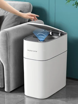 Pametna košarica za smeće Can Can Home, Elektronski sustav za prikupljanje smeća, Automatski senzor za odvoz smeća u kupaonici, Inteligentni sustav za prikupljanje paketa Joybos - Slika 2  