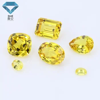 Sintetički žuti dijamant u obliku pagode, laboratorijske dragulj, 123 karat, redizajnirani žuti dijamant - Slika 1  