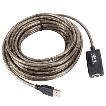 Produžni kabel-repeater USB-A za muškarce i USB-A za žene, 33-noga pojačalo signala USB 2.0 za uredske računalne opreme - Slika 1  