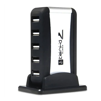 1-10 kom. Solidne 7-port high-speed USB 2.0 hub, 5 Prijenosni mini-razdjelnik s osnovnim adapter napajanja za PC-laptopa - Slika 2  