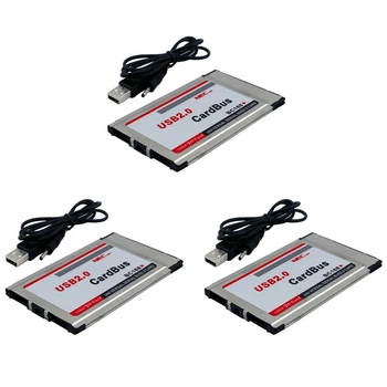 3X PCMCIA USB 2.0 Sabirnice 2 Dual-port adapter za kartice 480M za prijenosno RAČUNALO - Slika 1  