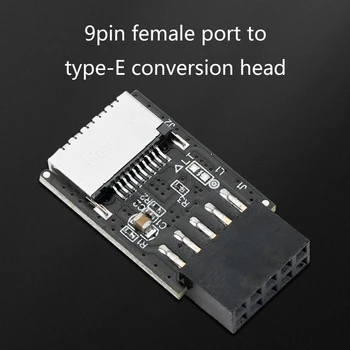 Pretvarač 9-pinskog priključka matične ploče tipa E USB2.0 9P u TYPE-C Key-A sa prednji priključak R9UA - Slika 2  
