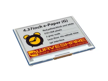 4.37 inç e-kağıt modülü (G), 512 × 368, red/sarı/siyah/beyaz düşük güç, geniş görüş açısı, kağıt benzeri - Slika 2  
