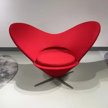 Obrtno stolica u obliku srca, jednostavan luksuz, kreativni ormar, queen makarim riyadh, fotelja za odmor od staklenih vlakana, umjetnički kauč - Slika 1  
