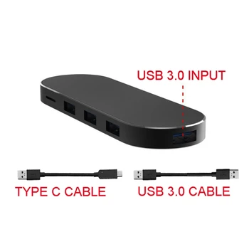 7-U-1 USB hub Type C, adapter za čitač kartica za MacBook PC Android Ph - Slika 1  