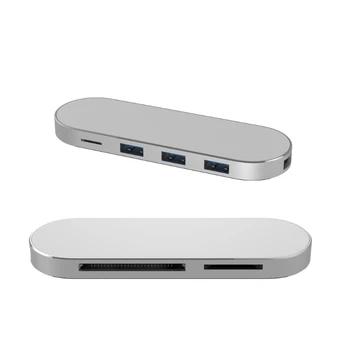 7-U-1 USB hub Type C, adapter za čitač kartica za MacBook PC Android Ph - Slika 2  