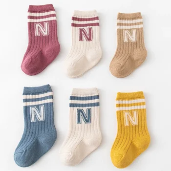 Čarape za novorođenčad, slatka, Super Slatka, dječaci I djevojčice, dječje proljeće-jesen / zima dječji duge čarape, bez koštice, pamuk - Slika 1  