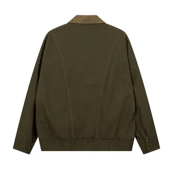 Jesensko-zimske jakne u američkom stilu s patch panelima, Besplatne Dnevne kaput s patent-zatvarač, vanjska odjeća - Slika 2  