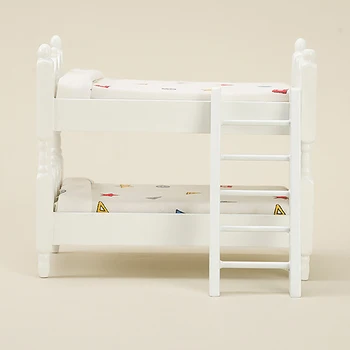 1/12 lutkine Minijaturne kreveta na kat, model namještaja, mini-kućica za lutke, dekor dječje sobe, dječje igračke za pretenzija - Slika 2  