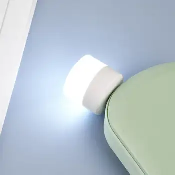 1 kom. led žarulja, mini-noćno svjetlo, USB priključak, napajanje, punjenje, USB-knjižne svjetla, Male okrugle lampe za zaštitu očiju od čitanja - Slika 2  